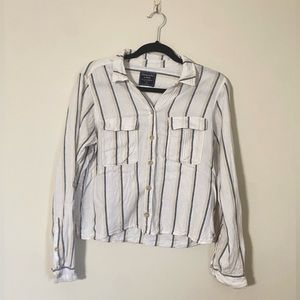 A&F Women’s Striped Button Up